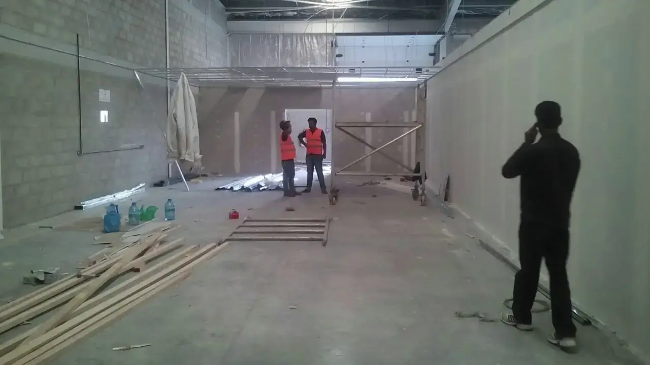 warehouse-2 gypsum partition work in warehouse