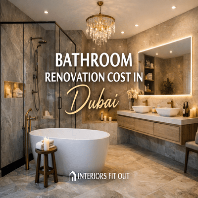 Bathroom renovation cost in Dubai – luxury modern bathroom renovation by Interiors Fit Out