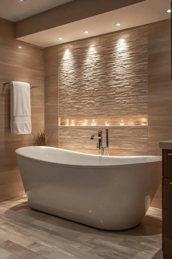 Stone interior bathroom design